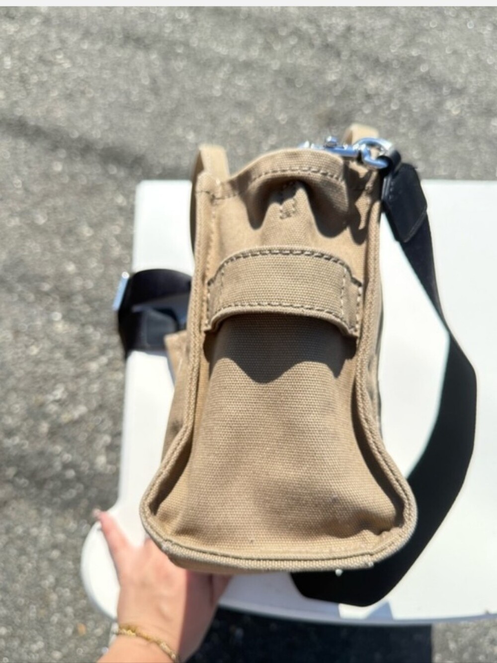Marc Jacobs-The Small Canvas Tote Bag (Slate-Tan 🤎) - Picture 11 of 12